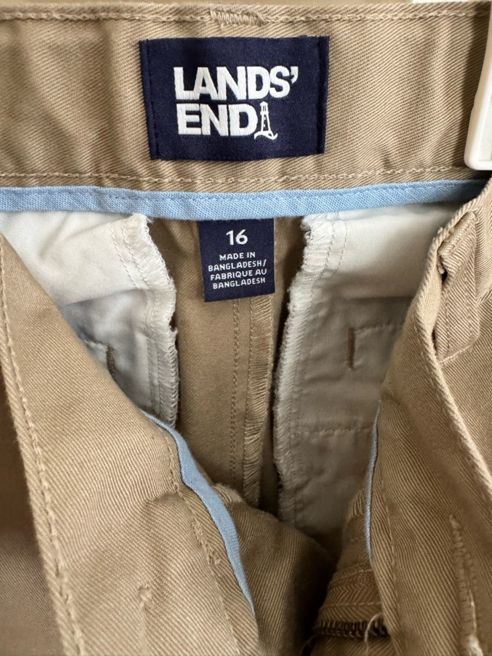 Lands' End Boy’s Khaki Chino Pants - EUC - Tan - Picture 3 of 7
